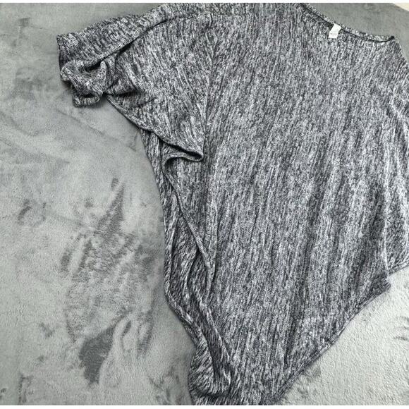 LULULEMON Foward Flow Poncho Womens Heathered Gray Ribbed Minimalist Sweater - Picture 5 of 8